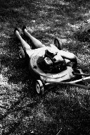 [Lawn Mower with Legs Picture]